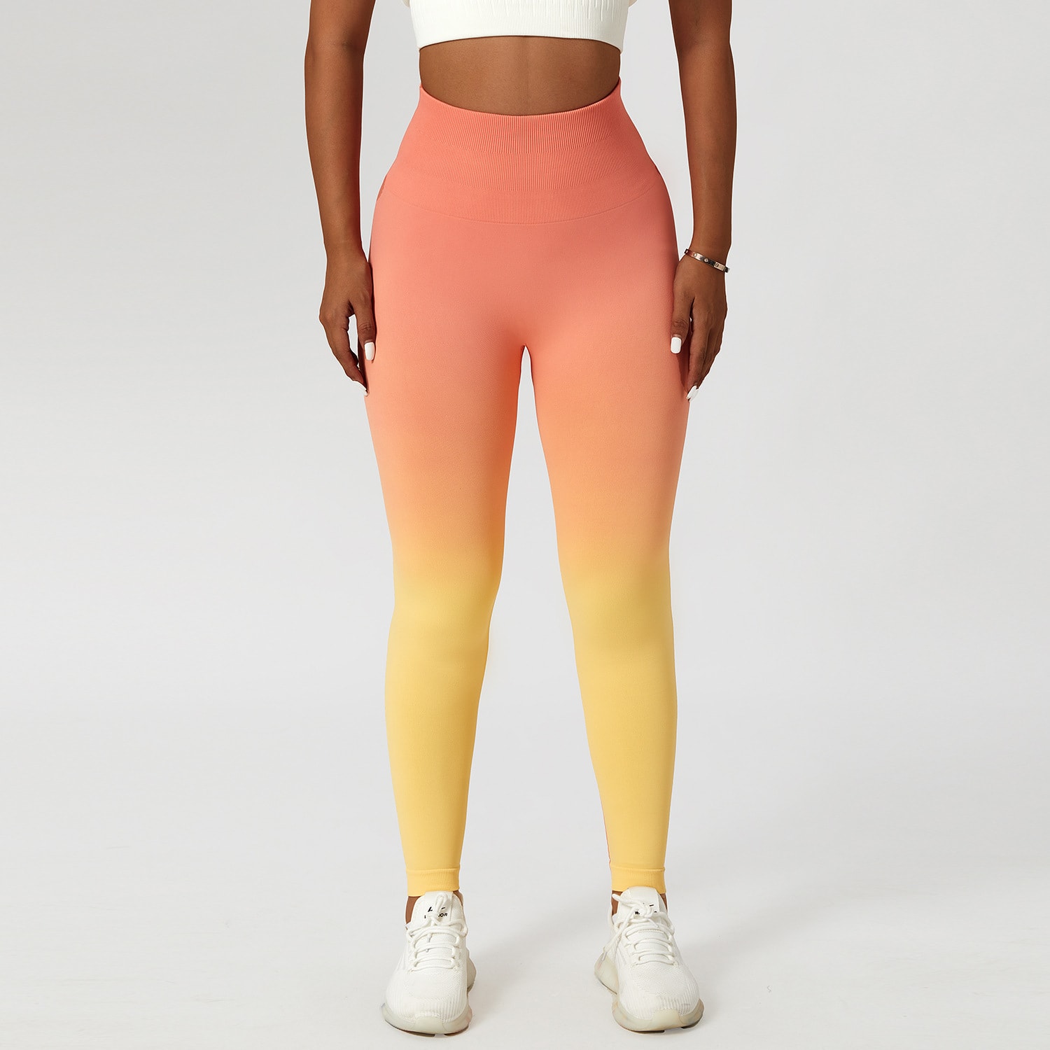 Gradient Fitness High Waist Sportswear Tight Outdoor Pants view 8