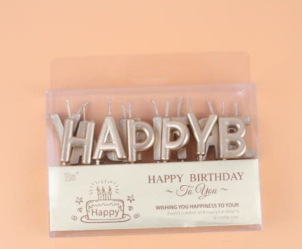 Tuhao Gold Letter Birthday Cake Candle Decoration