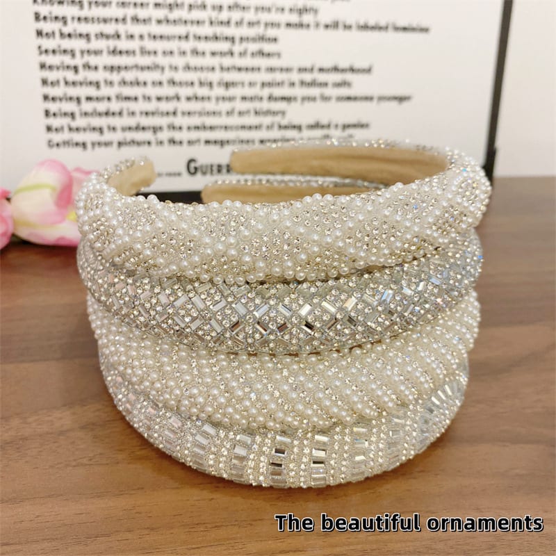 Heavy Industry Light Luxury New High-grade High-definition Pearl Headband view 12