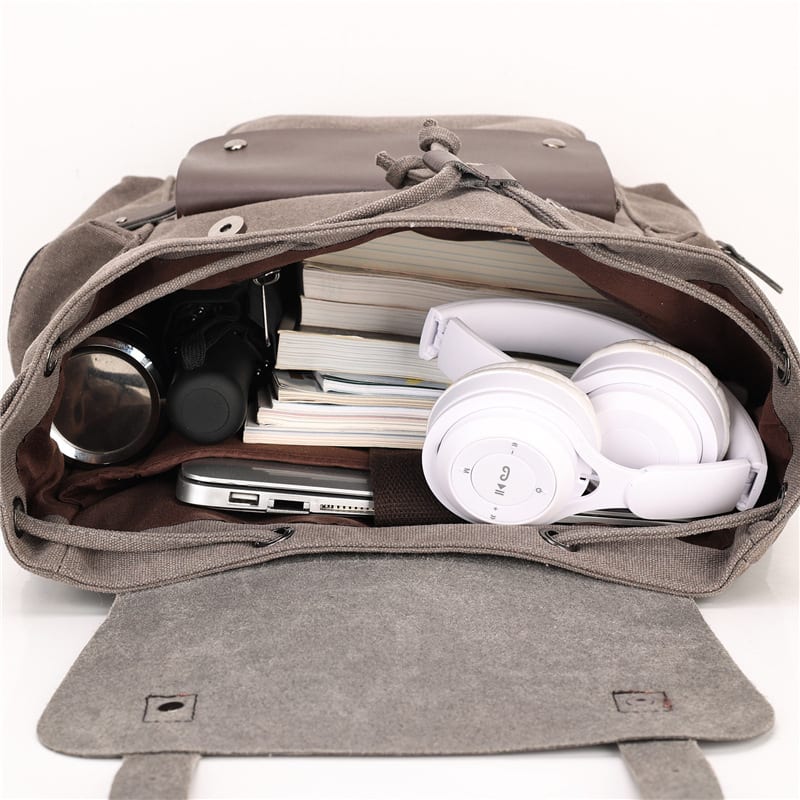 Retro Wear-resistant Large-capacity Backpack view 5
