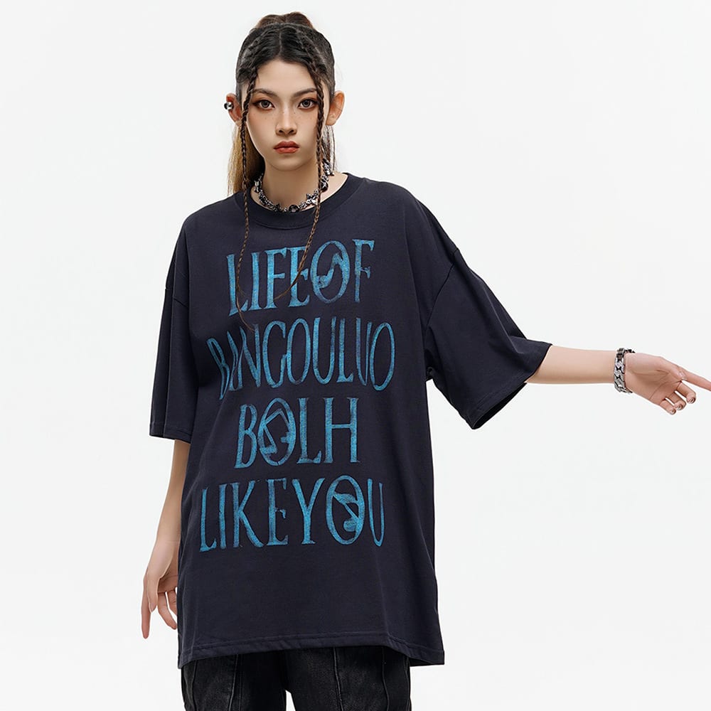 Fashion Letter Print Short-sleeve T-shirt Men view 11