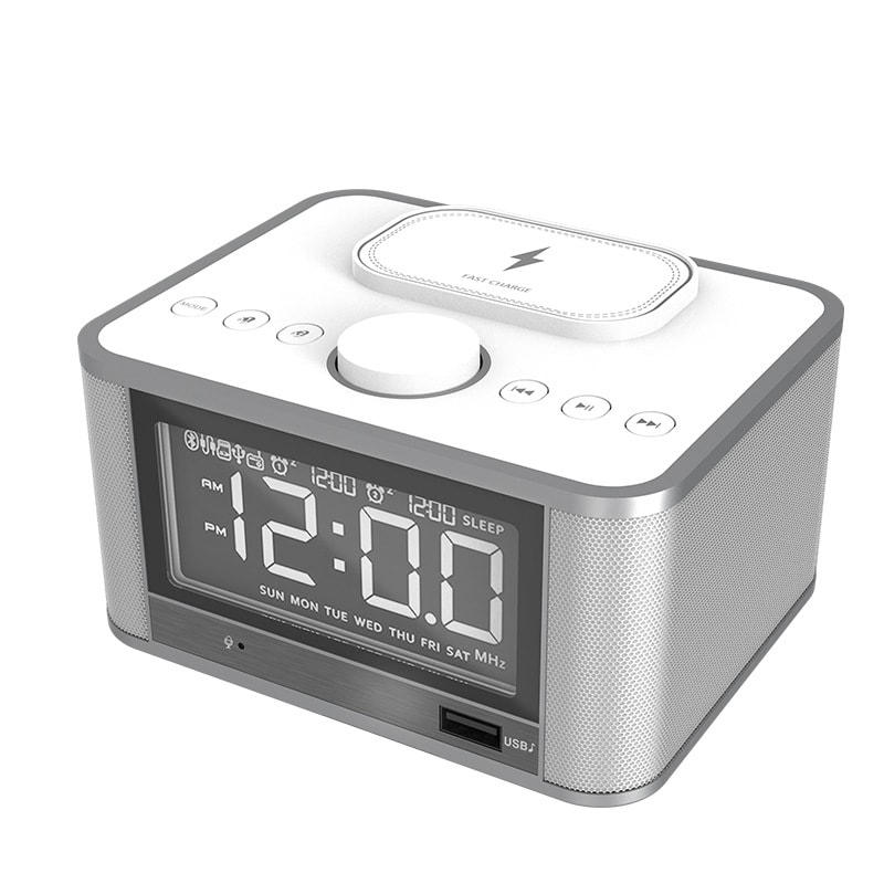 Bluetooth Speaker Wireless Phone Charger Alarm Clock Multi-function view 2