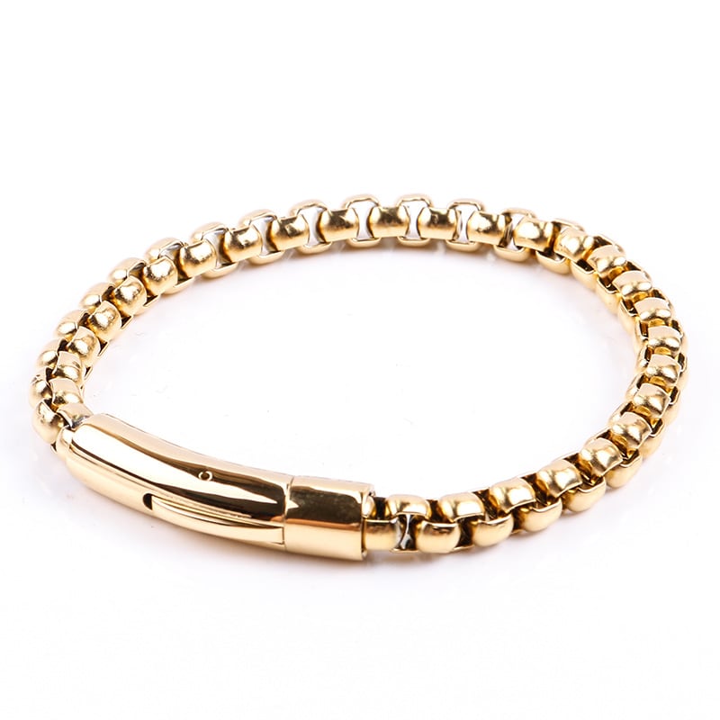 Titanium Steel Men's Stainless Steel Pearl Bracelet view 24