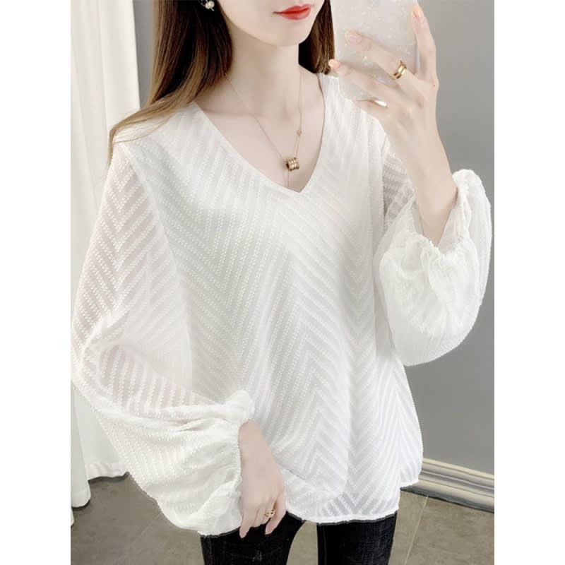 High-end Chiffon Top Fairy Slimming Belly-covering view 6