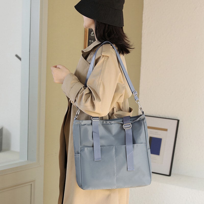 Oxford Cloth Shoulder Bag Large Capacity Casual Tote Bag view 4