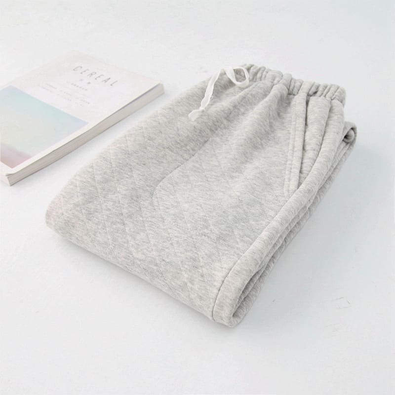 Cotton Air Layer Couple's Thickening Trousers With Side Pockets view 12