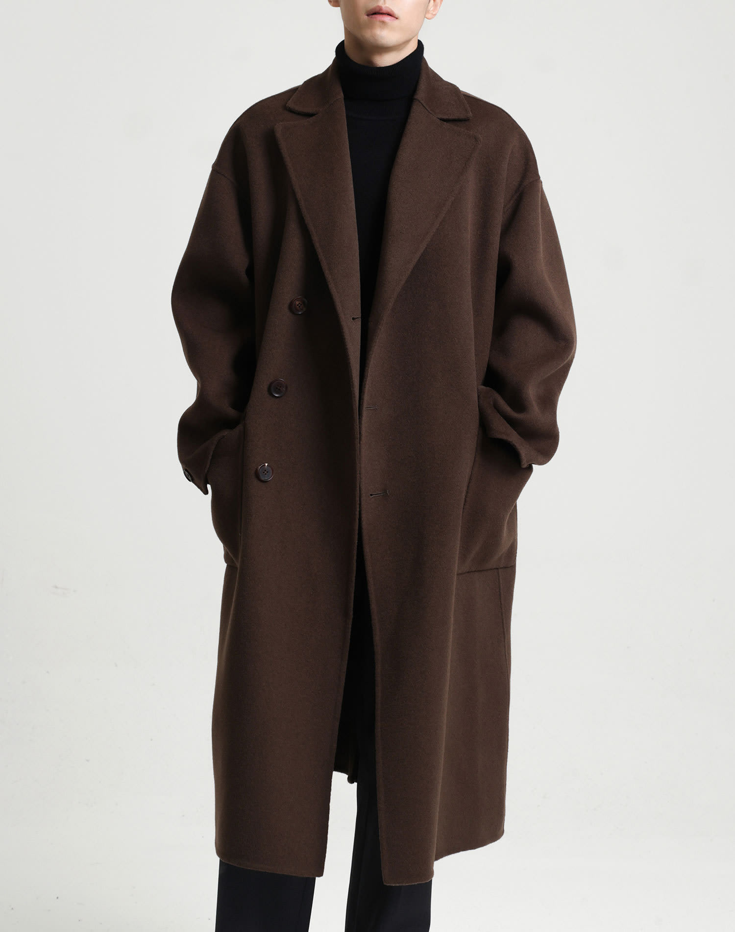 Long Double-faced Woolen Goods Wool Overcoat Men view 7