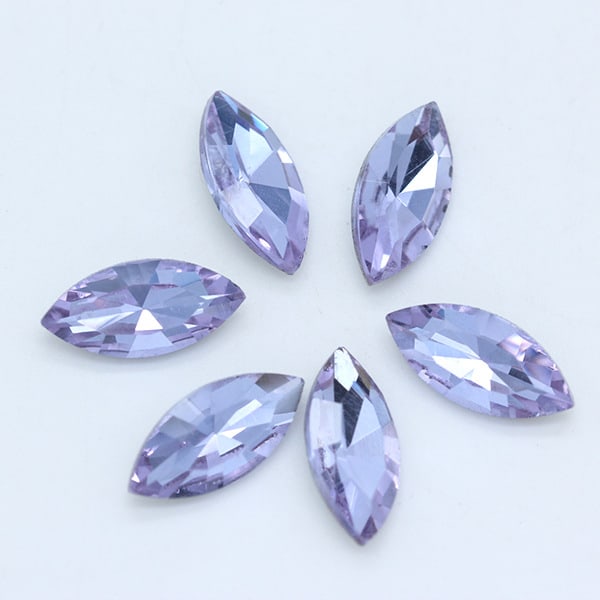 Horse Eye Crystal Pointed Glass Silver Bottom Loose Diamond view 15
