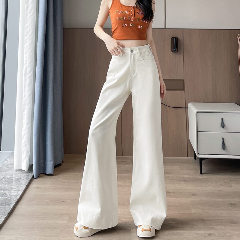 New High Waist Wide Leg Jeans Women Loose Casual view 13
