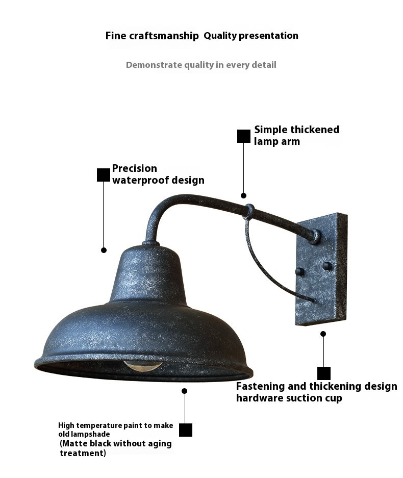 Retro LED Outdoor Wall Lamp view 7