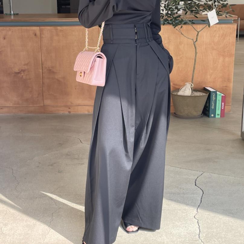 Three-dimensional Waist Wide Leg High Waist Drooping Casual Pants view 5