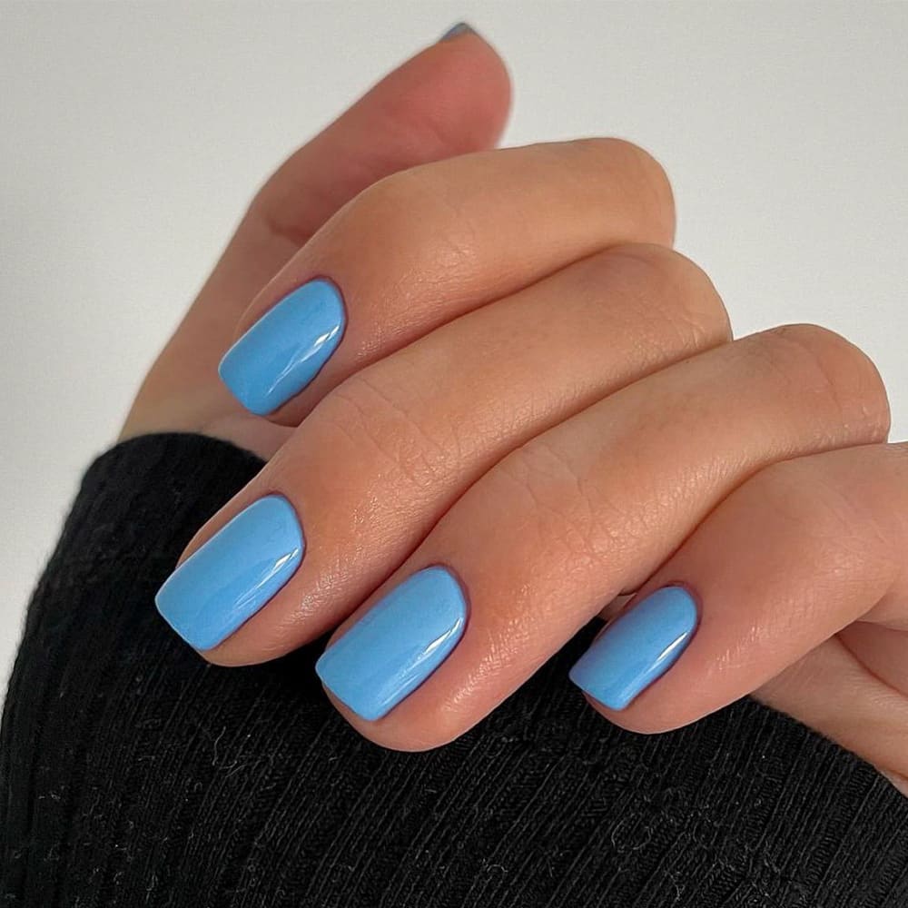 Classic Solid Color Fake Nails Color Short Square view 14