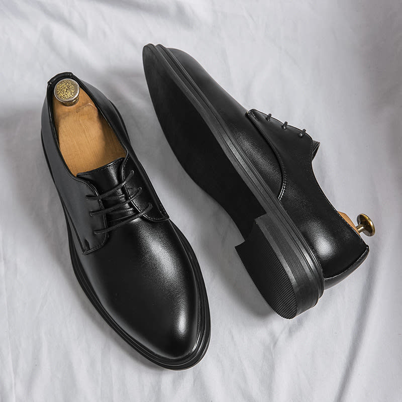Glossy Pointed Business Leather Shoes Men's British Fashion view 7