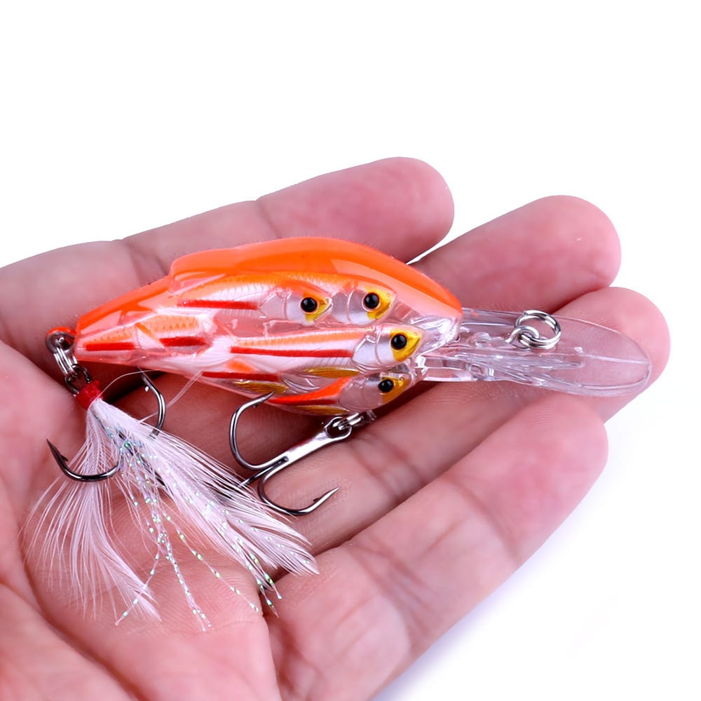 Fish Feather Hook Rock Lure Tossing Sea Fishing Floating Water Hard Bait view 18