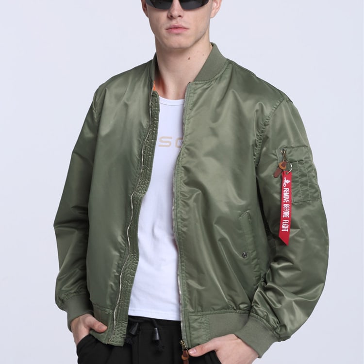 Men's Sports Casual Stand Collar Air Force MA1 Pilot Jacket Men's Baseball Jersey view 23