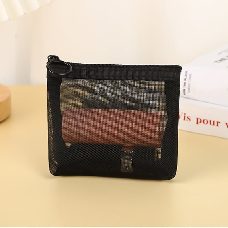 Mesh Cosmetic Bag Storage High-grade Transparent view 4