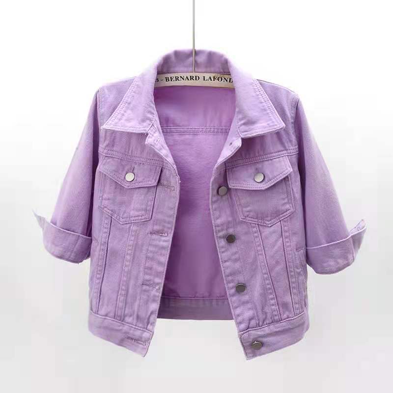Spring And Summer Korean-style Mid-sleeve Denim Coat view 9