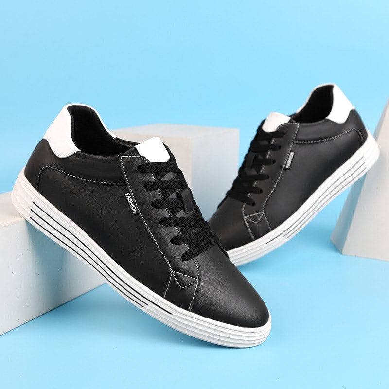 Autumn Flat Heel Height Increasing Insole Lace-up Casual Shoes New Men's Sports view 4
