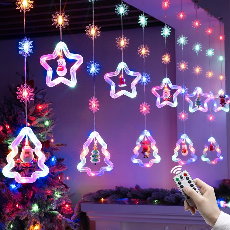 Christmas Curtain Lighting Chain Decoration view 18
