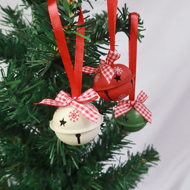 4cm Color Paint Christmas Bell Craft Bow Snowflake view 8