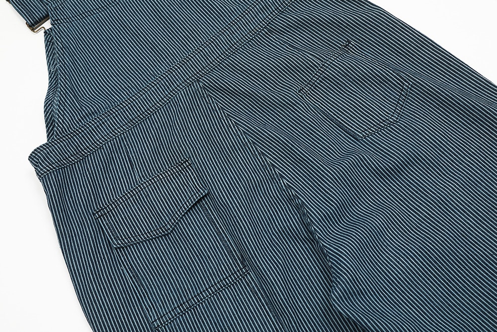 Vertical Stripes Working Bib Top Pants Men view 14