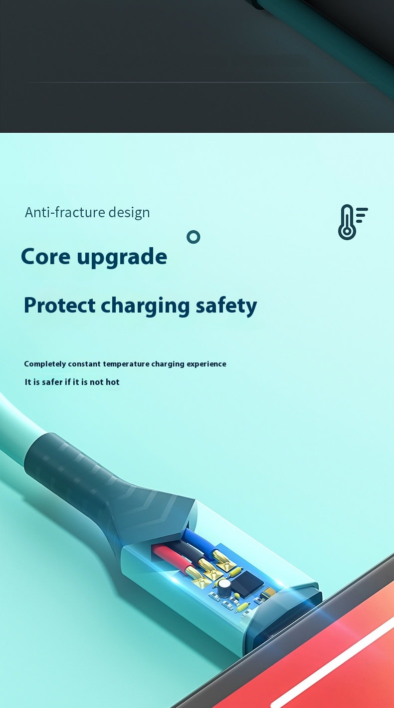 Liquid Flexible Glue With Light Mobile Phone Charging Fast Charge Data Cable