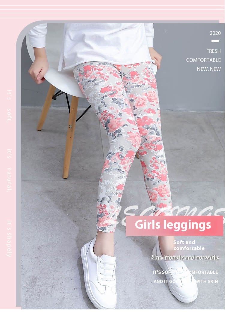 Leggings Modal Cropped Pants Outer Wear Girls' Stretch Tights Classical view 17