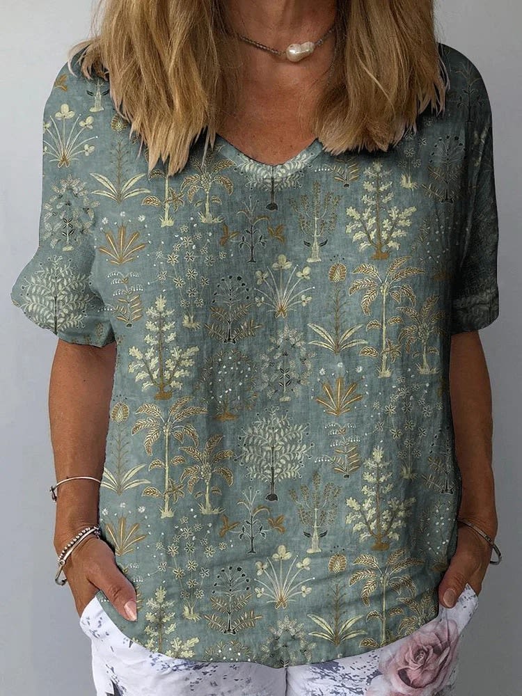 Women's Collarless Polyester Printed Top view 9