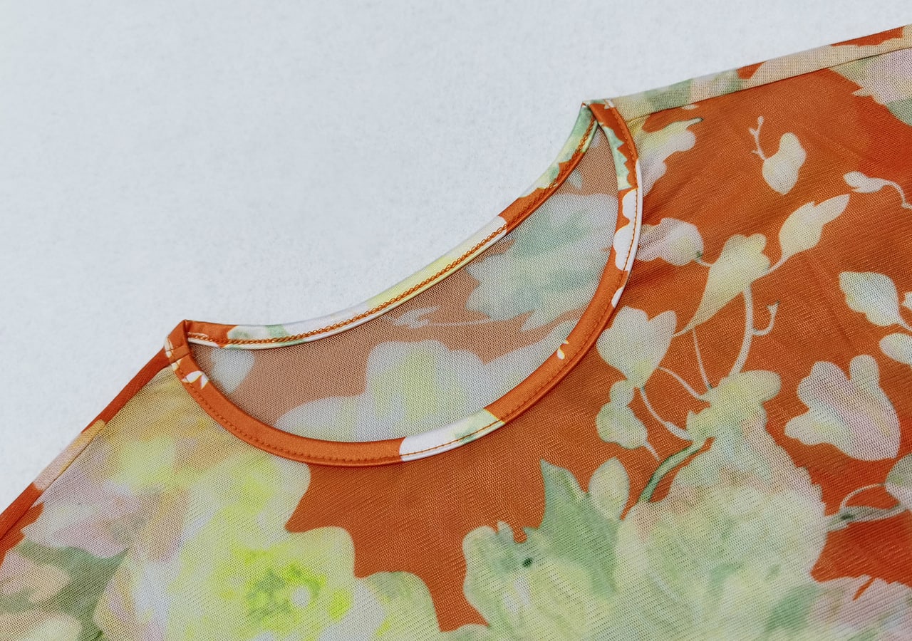 Foreign Trade Tie-dyed Printed Slim Cover Belly Top view 19