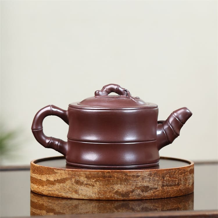 Handmade Applique Bamboo Joint Han Tile Teapot Tea Set