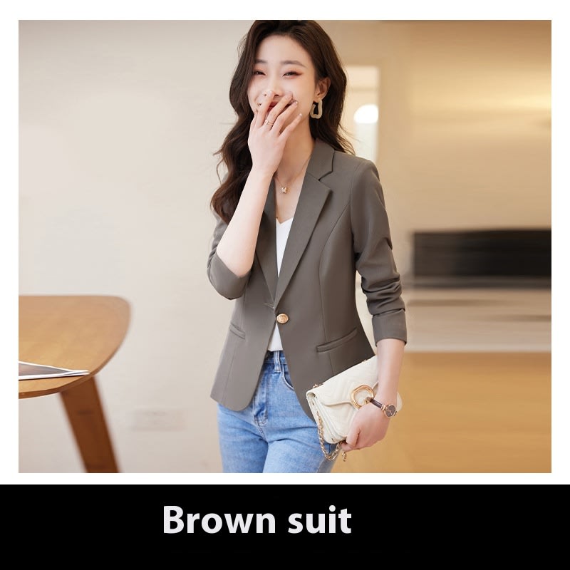 Temperament Office Wear Sense Fashion Slim-fitting Suit Top view 7