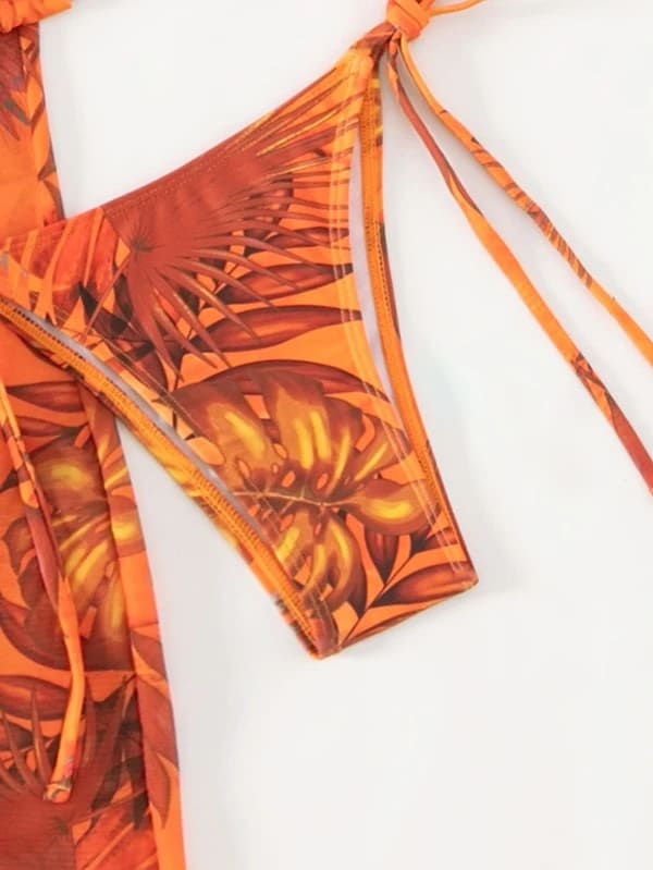 Split Long Sleeve Ins Blouse Banded Bikini view 23