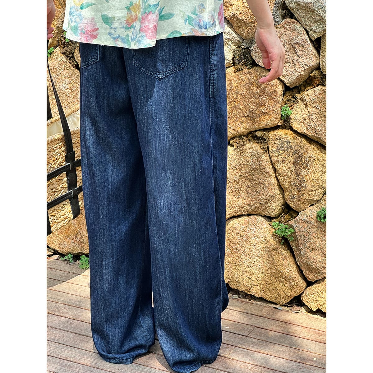 Breathable Cool High Waist Wide Leg Mopping Casual Pants view 7