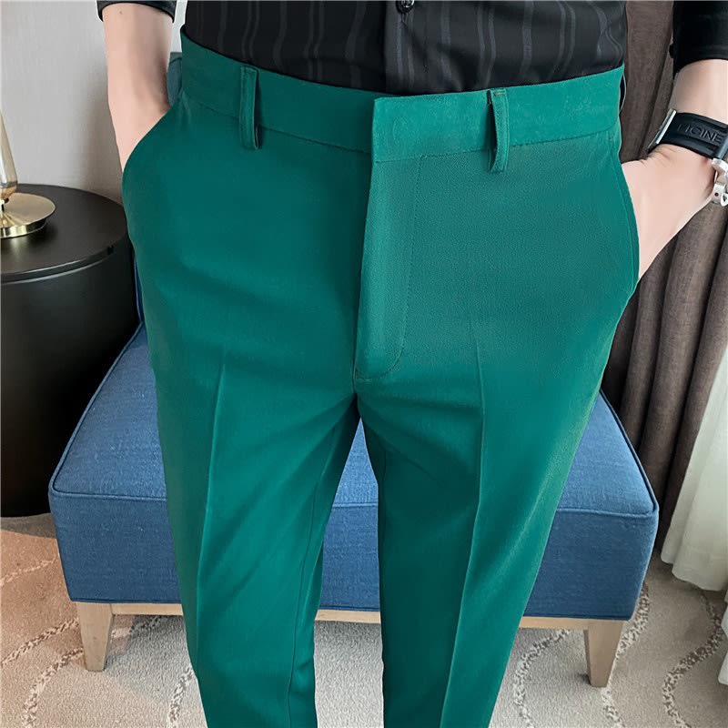 Men's Springsummer Draping Solid Color Casual Suit Pants Stretch Comfortable Suit Pants Trousers view 4