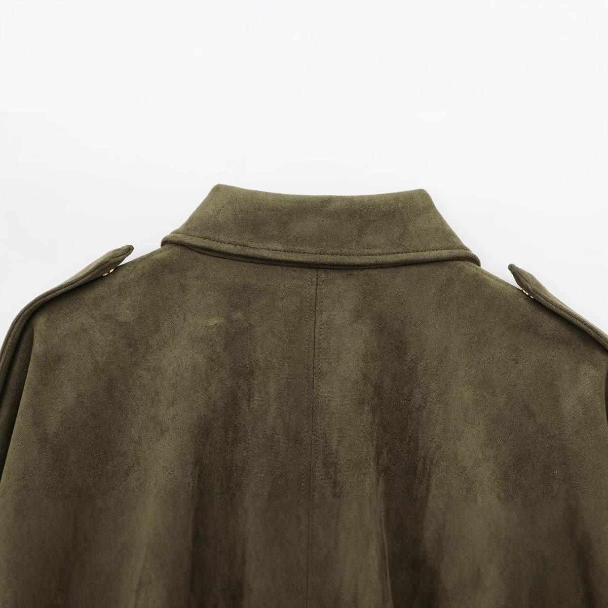 Faux Suede Texture Pilot Jacket - Men's Casual Zip Up Coat with Soft Touch Finish for Daily Wear view 8