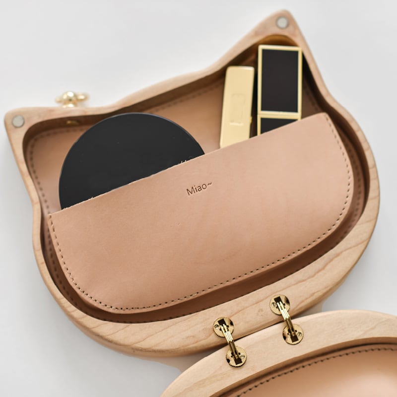 Log Creative Trendy Personalized Solid Wood Shoulder Crossbody Bag view 5