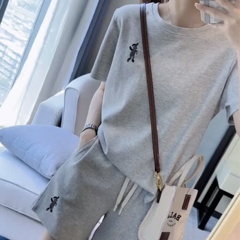 Women's Short-sleeved Clothes And Shorts Casual Running Clothes Two-piece Set view 10