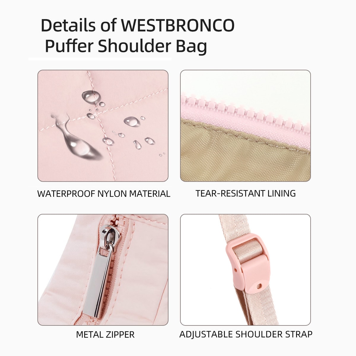 Nylon Large Capacity Female Underarm Bag view 8