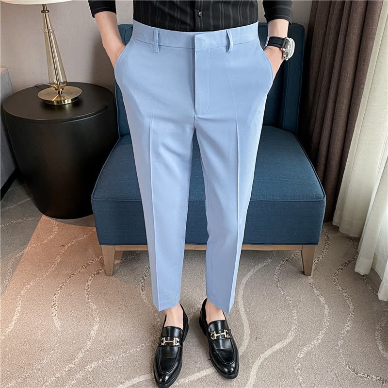 Men's Springsummer Draping Solid Color Casual Suit Pants Stretch Comfortable Suit Pants Trousers view 10