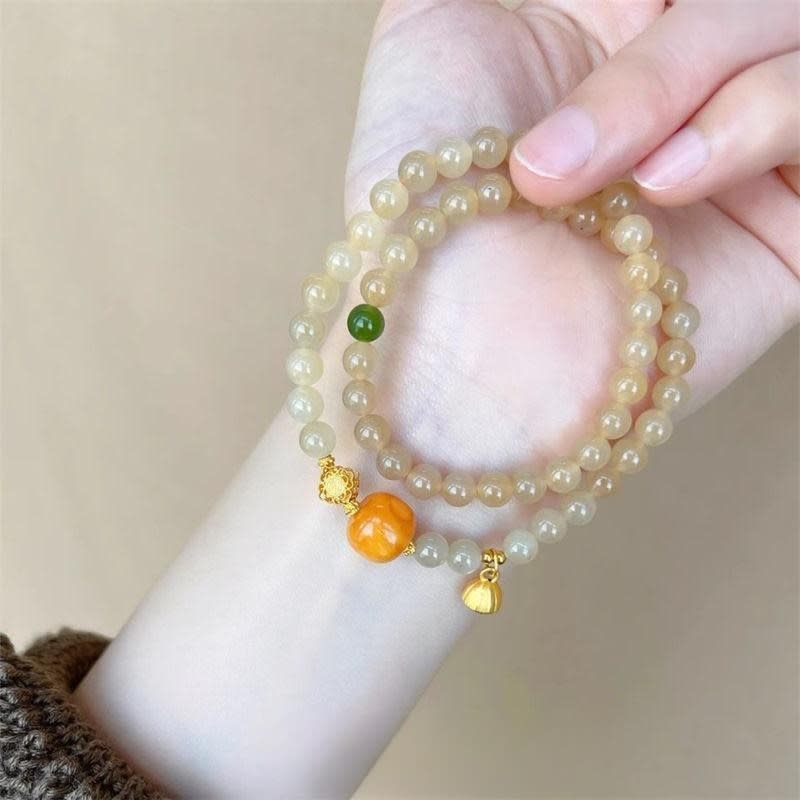 Double Circle Beaded Bracelet Niche Exquisite Bracelet view 2