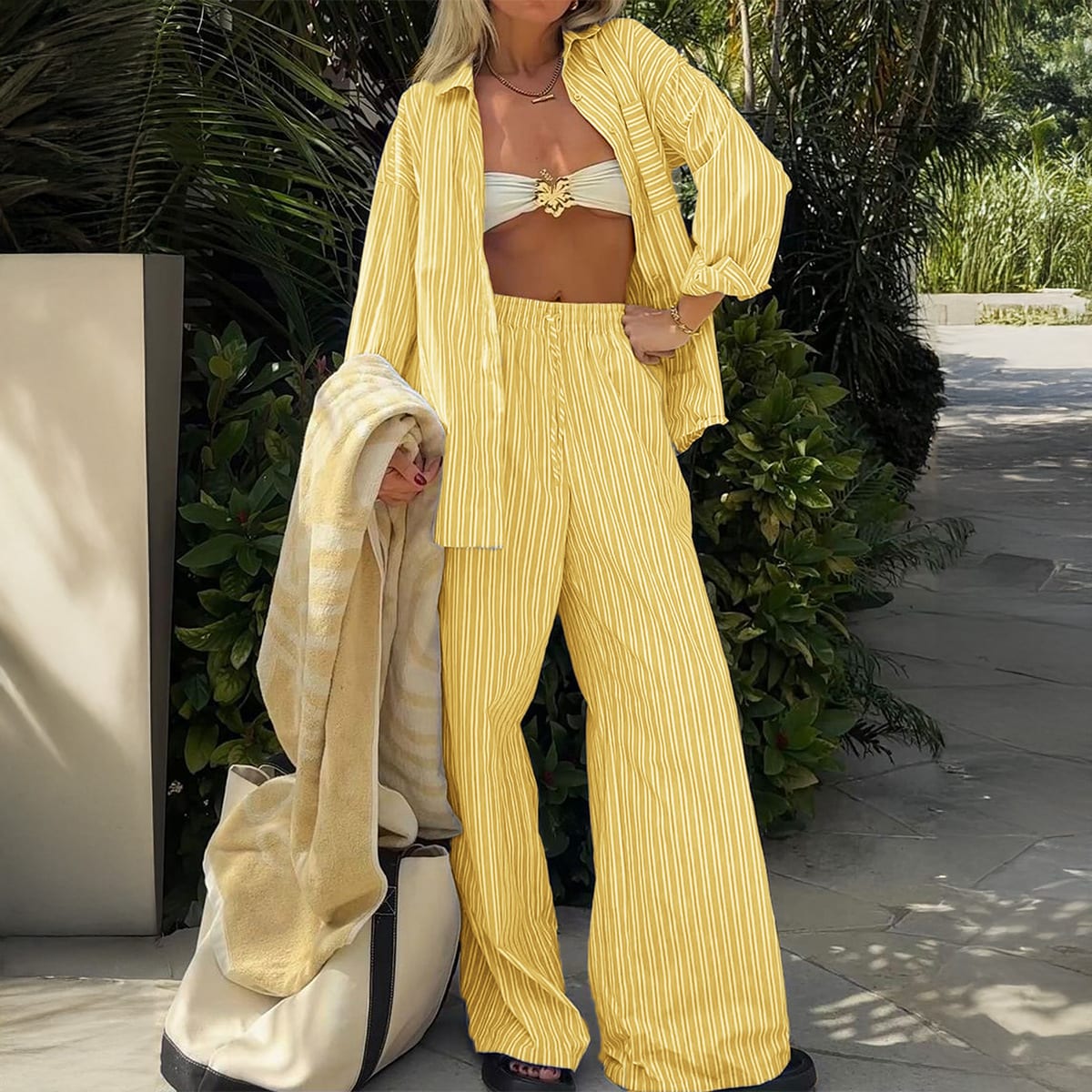 European And American Leisure Holiday Women's Striped view 5