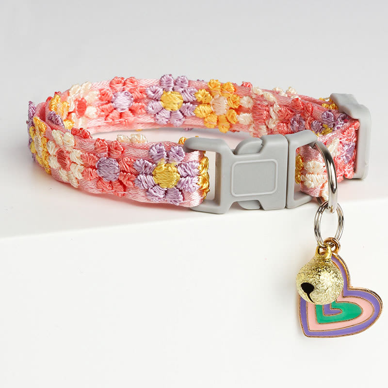 Lace Embroidery Trim Bell Pet Collar view 8