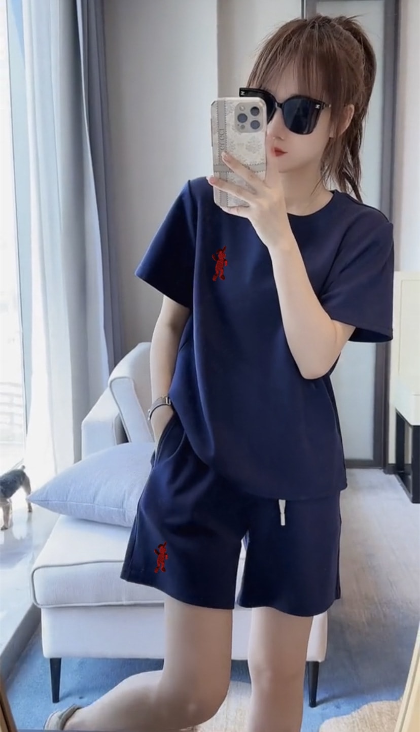 Women's Short-sleeved Clothes And Shorts Casual Running Clothes Two-piece Set view 2