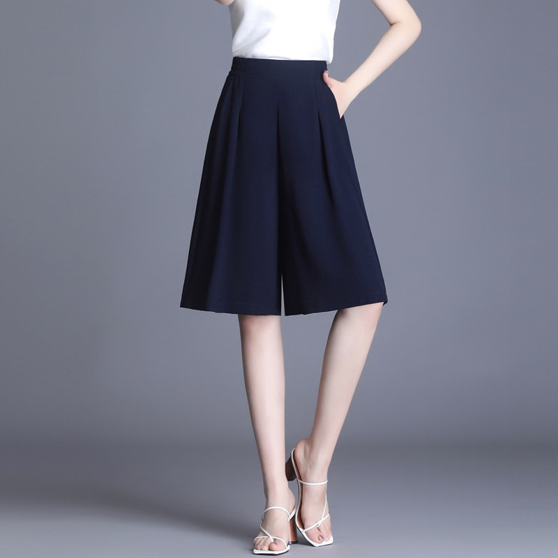 Women's Chiffon High Waist Wide Leg Pants Thin Loose Slimming view 1