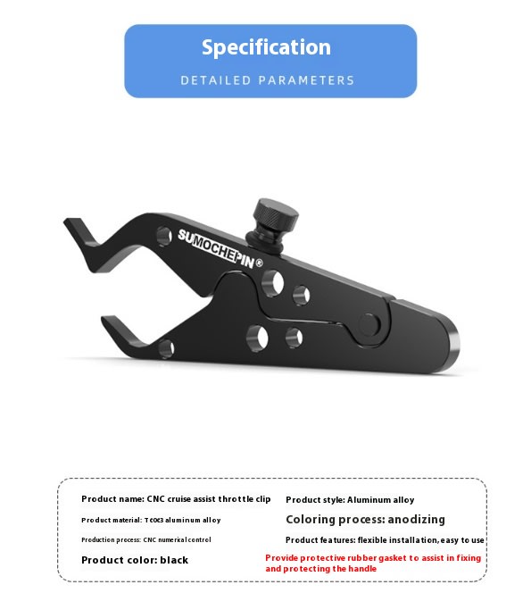 Electric Motorcycle Cruise Control Control Throttle Clip Auxiliary Holder Booster Aluminium Alloy Retrofit Accessories view 7