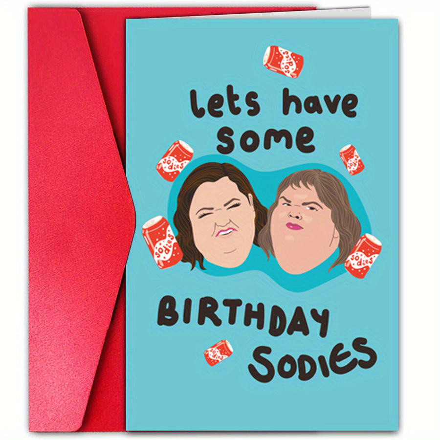 Birthday Greeting Card Funny Greeting Card Funny Text Cartoon Greeting Card view 14