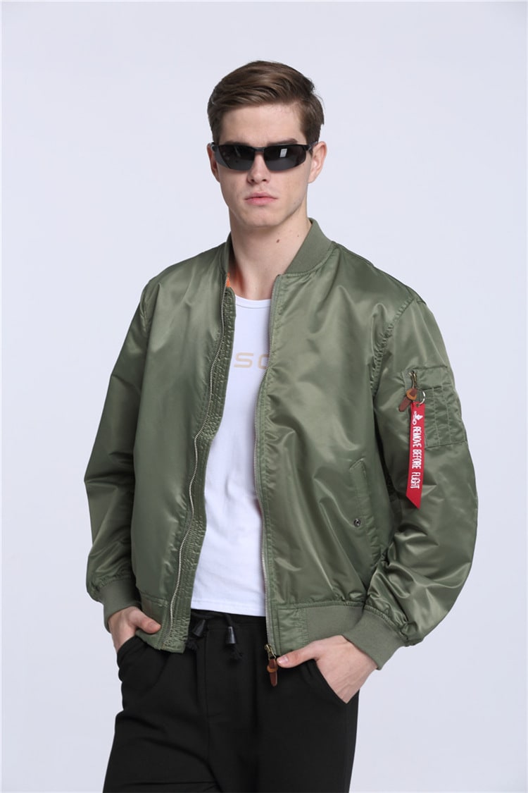 Men's Sports Casual Stand Collar Air Force MA1 Pilot Jacket Men's Baseball Jersey view 18