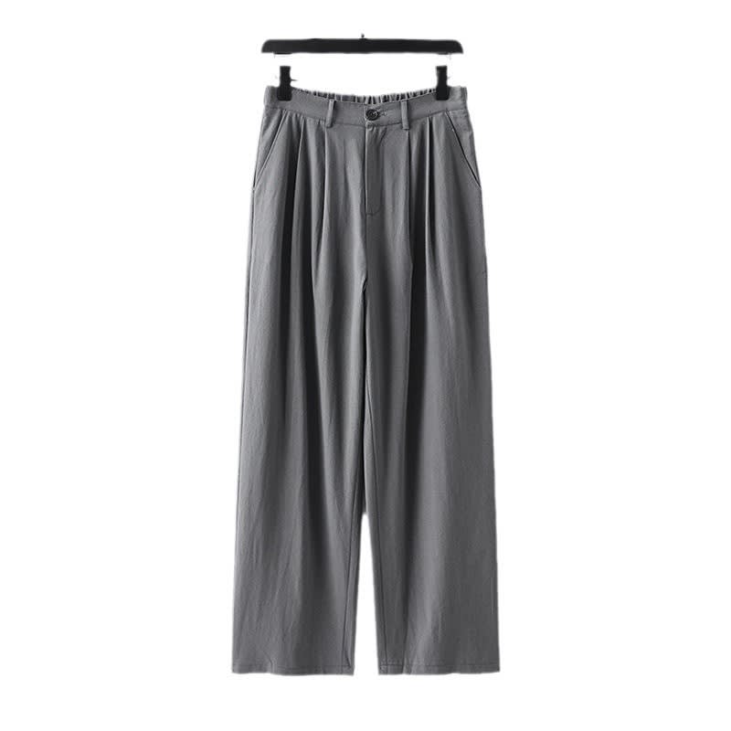 Cotton Linen Pants Men's Autumn Loose Straight view 1