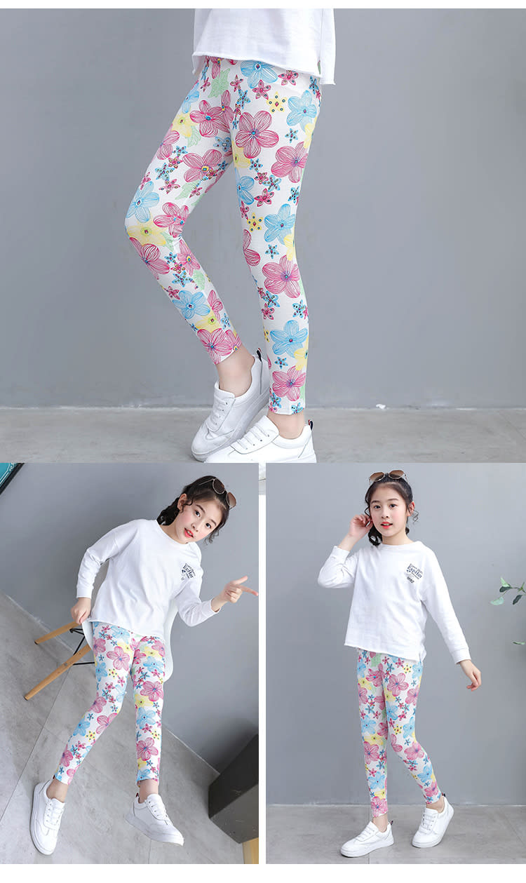 Leggings Modal Cropped Pants Outer Wear Girls' Stretch Tights Classical view 27