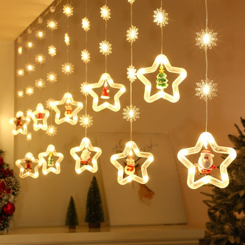 Christmas Curtain Lighting Chain Decoration view 14